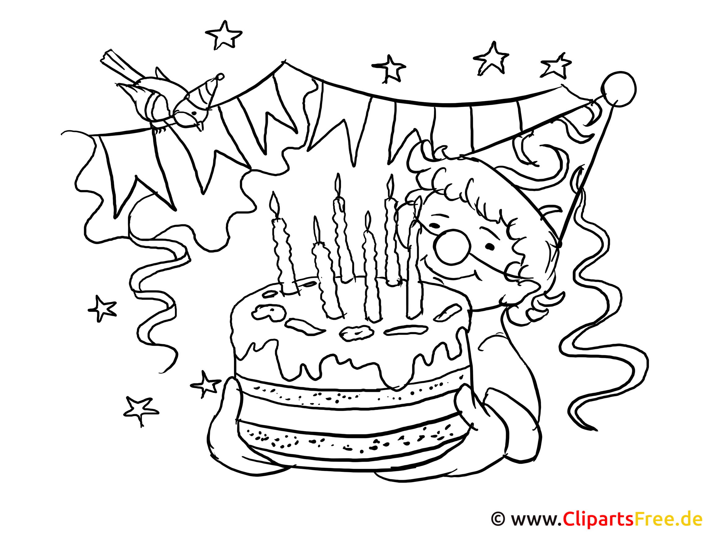 happy birthday picture for coloring
